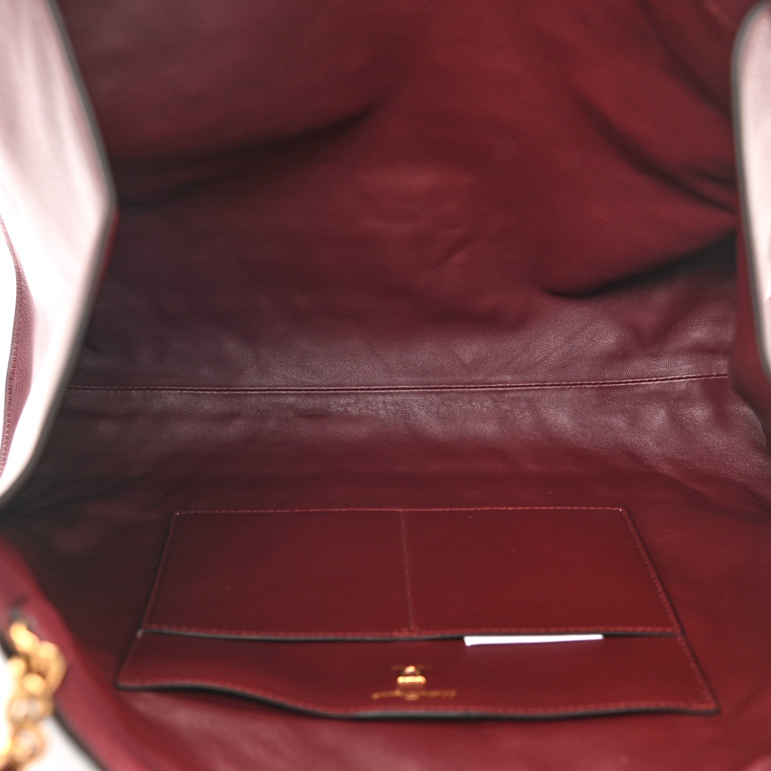 Salvatore Ferragamo Calfskin Gancini Embossed Trifolio Tote Bag Burgundy 6 of 11