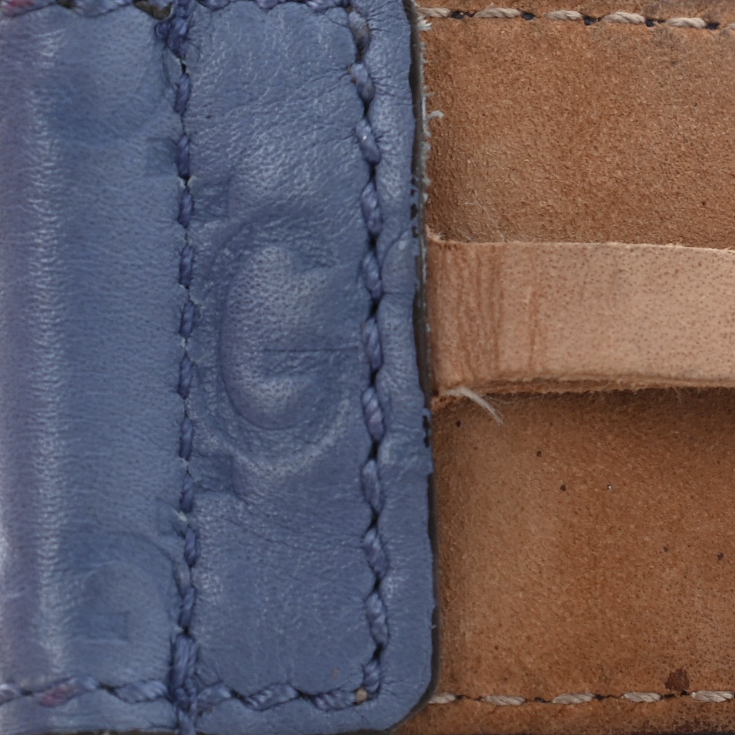 Gucci Guccissima Interlocking G Belt 90 36 Blue 5 of 13