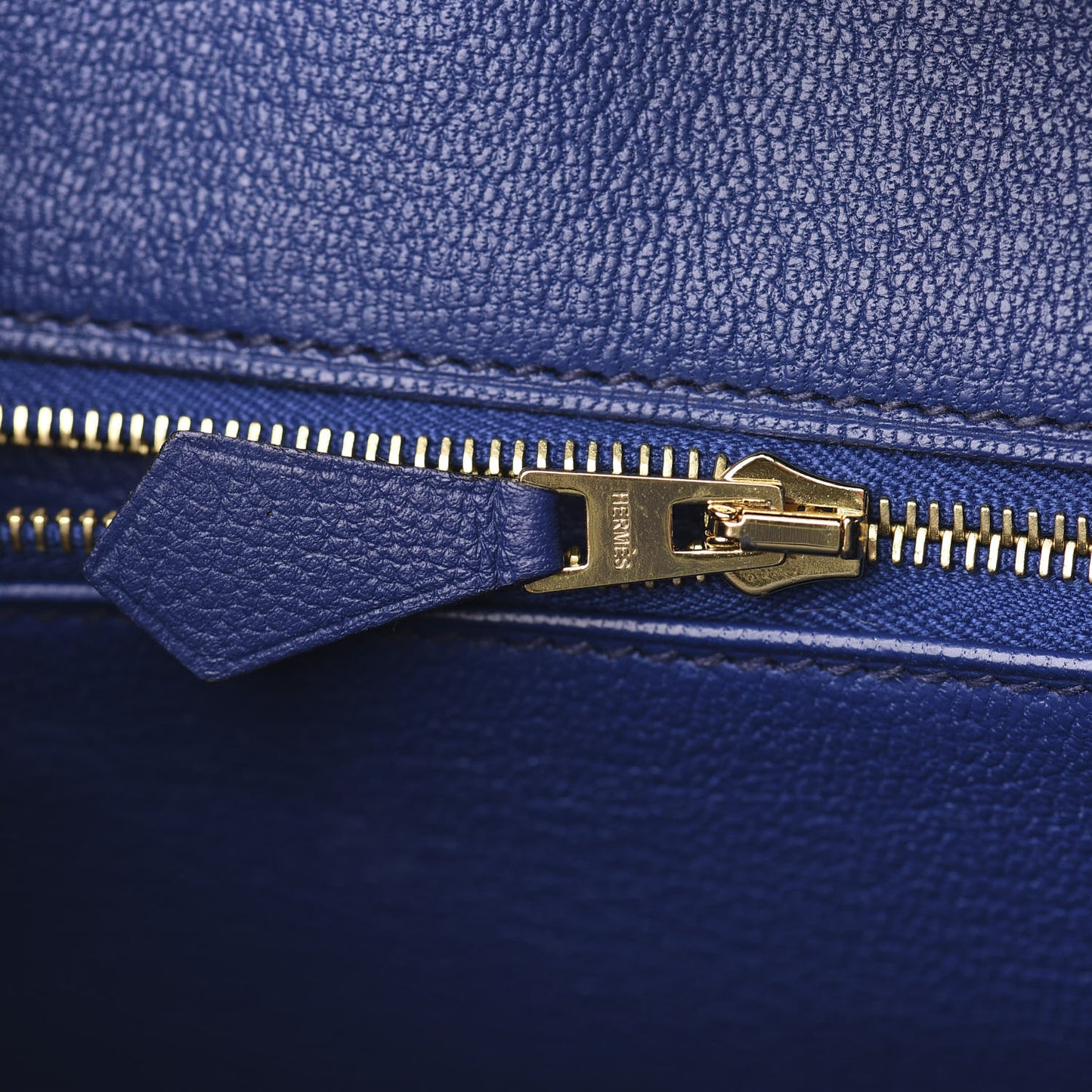 Taurillon Novillo Matte Alligator Birkin Touch 25 Bleu Saphir Marine