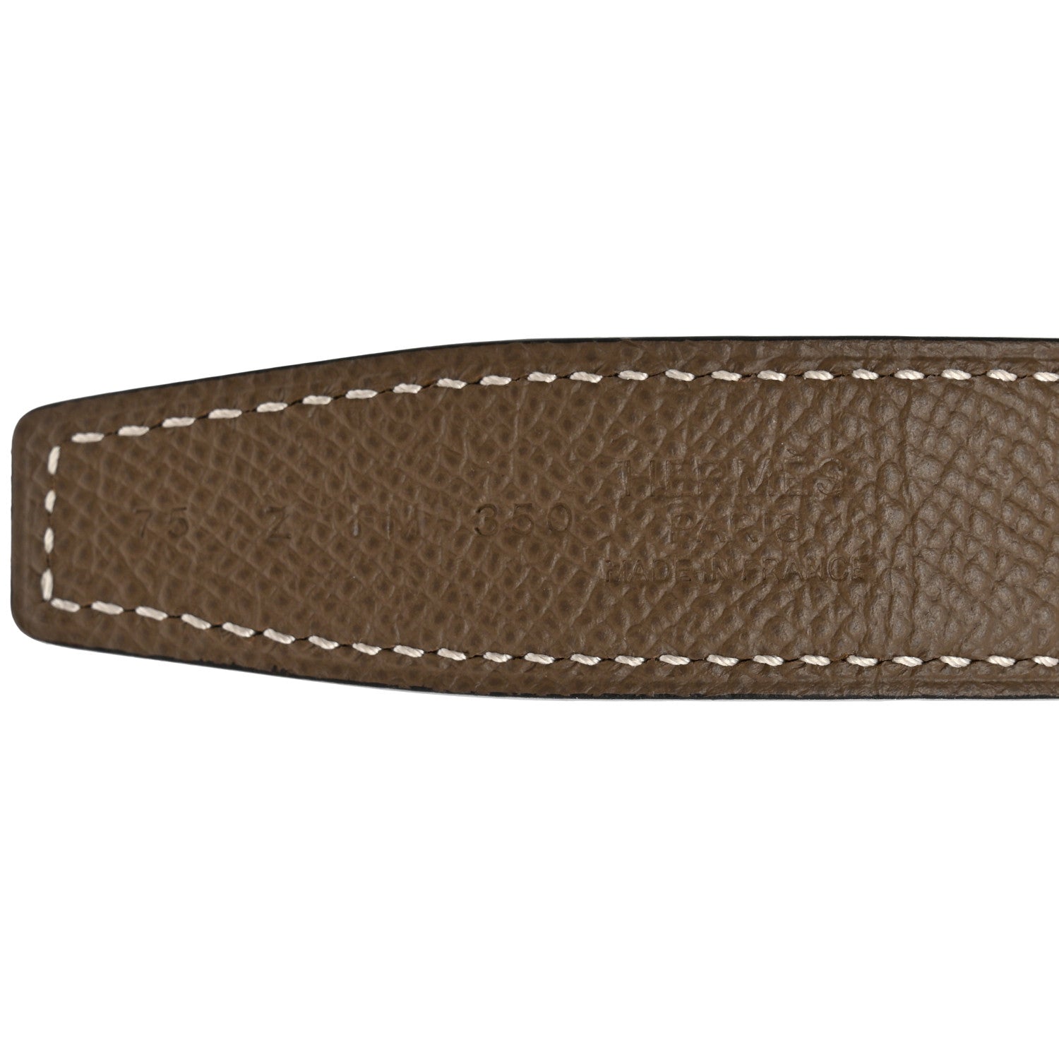 Hermes Swift Epsom 24mm Gamma Belt 75 Jaune Ambre Etoupe 5 of 5