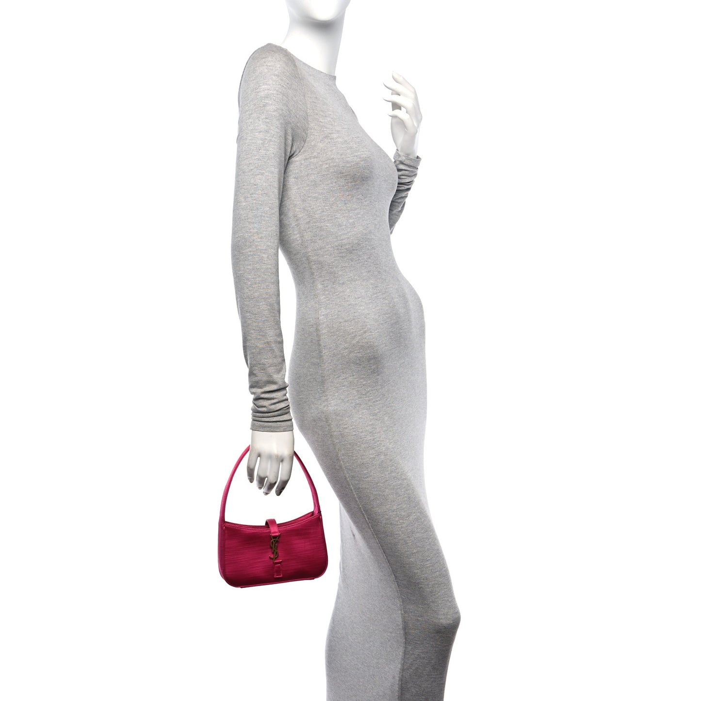 Satin Le 5 A 7 Mini Hobo Guava Pink