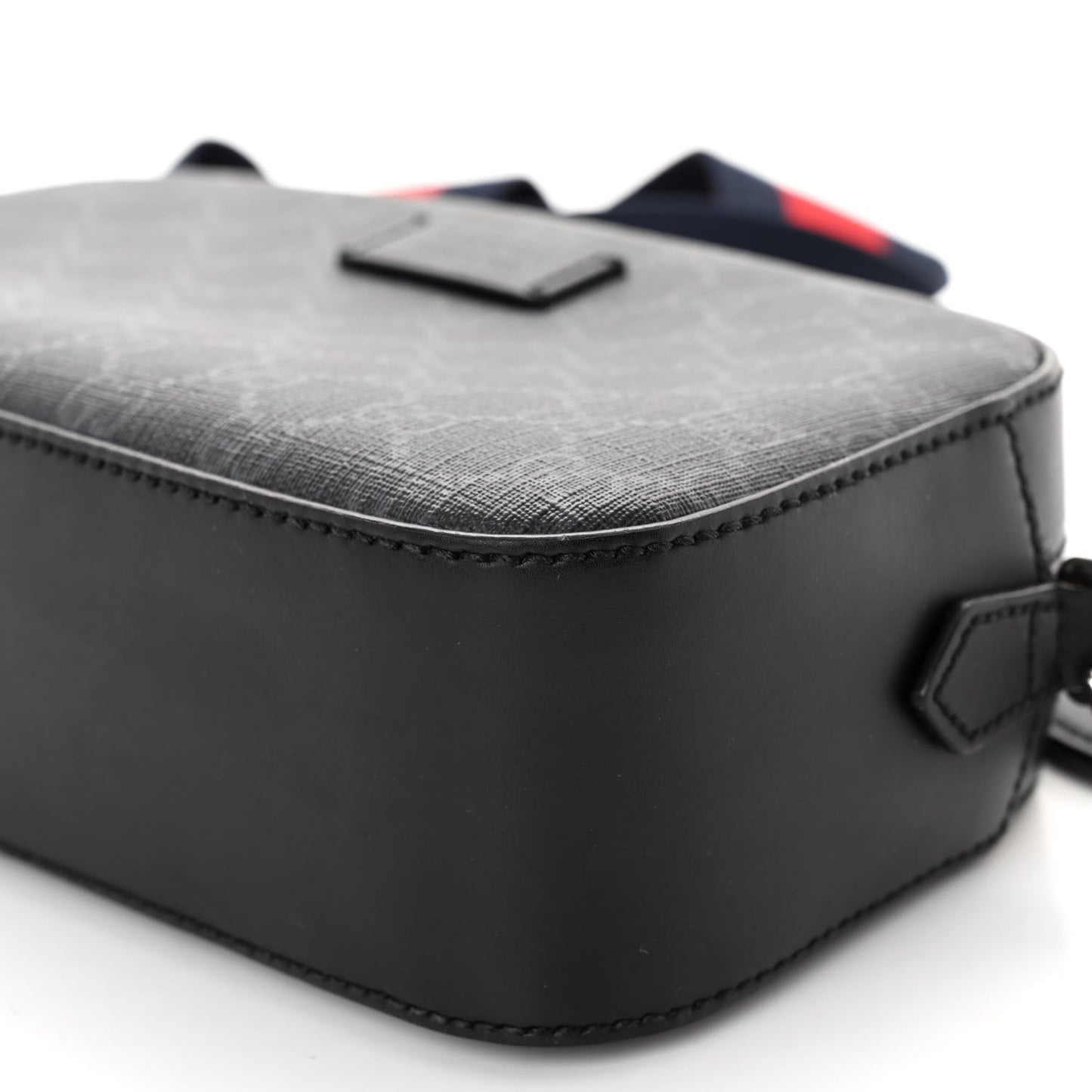 GG Supreme Monogram Web Shoulder Bag Black Grey