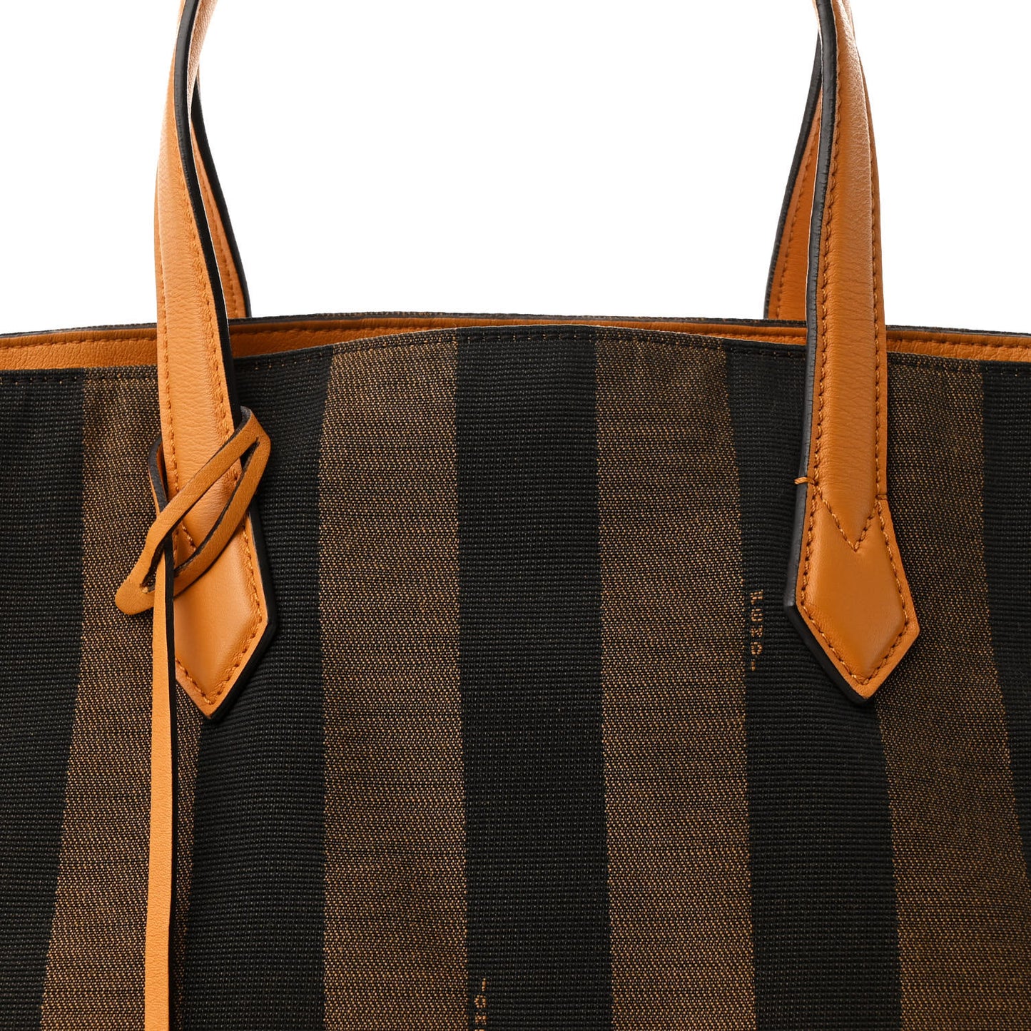 Jacquard Calfskin Pequin All In Shopper Tote Tobacco Yellow