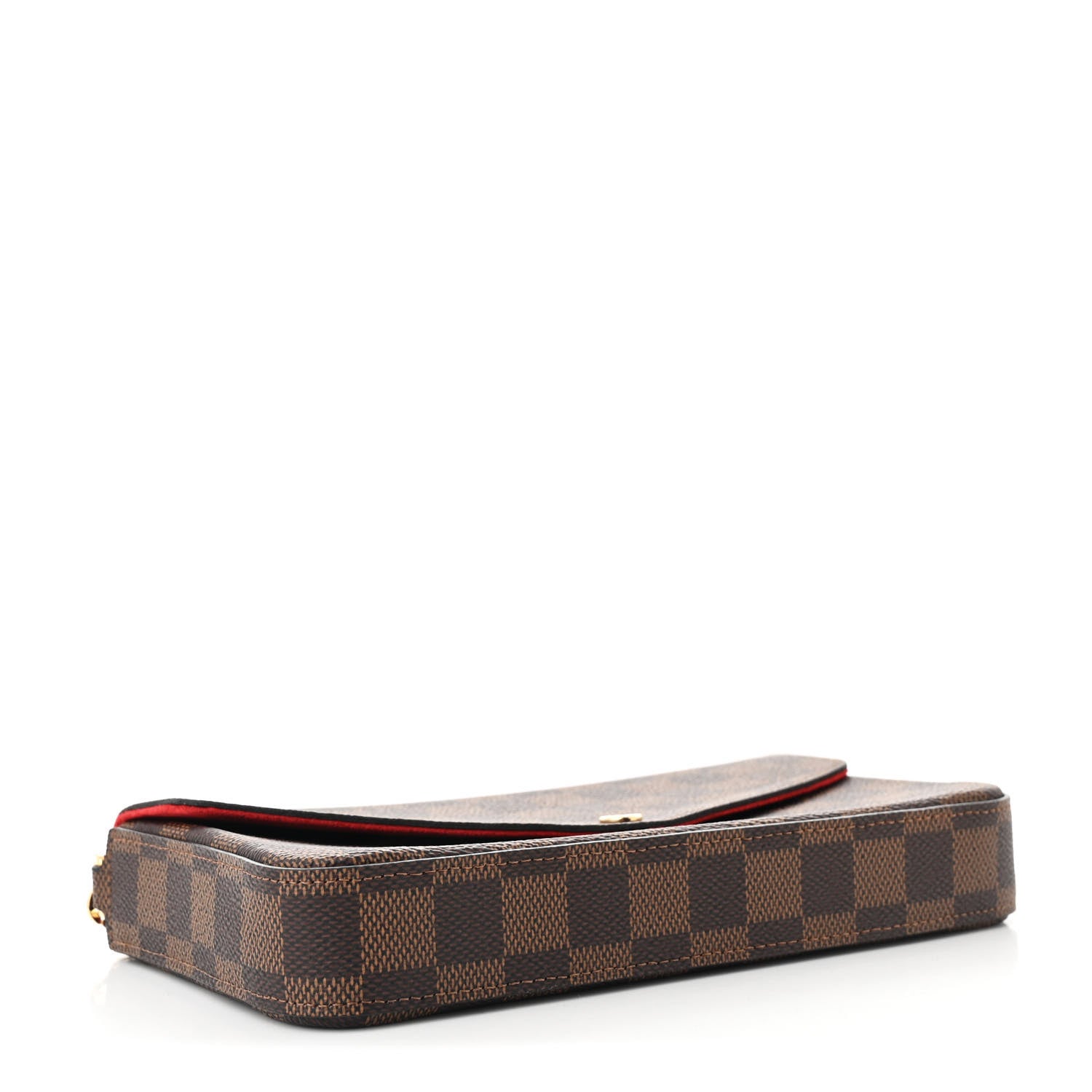 Louis Vuitton Damier Ebene Pochette Felicie Chain Wallet 5 of 12