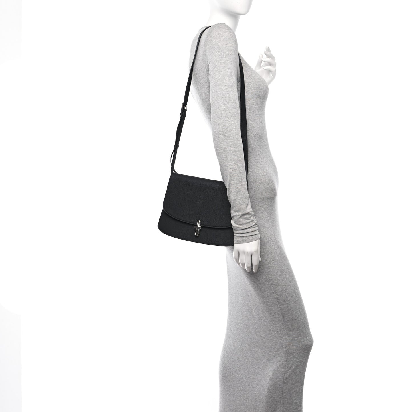 Grained Calfskin The Sofia 10 Crossbody Black