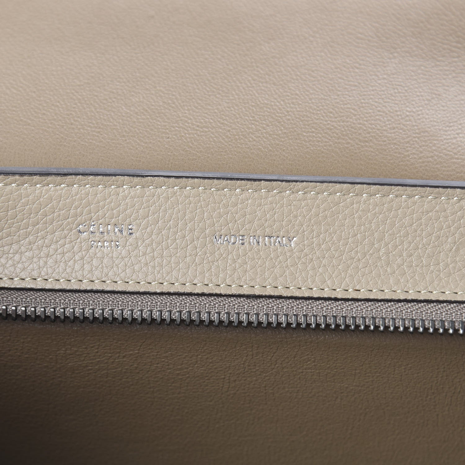 Celine Drummed Calfskin Suede Medium Trapeze Dune 5 of 8