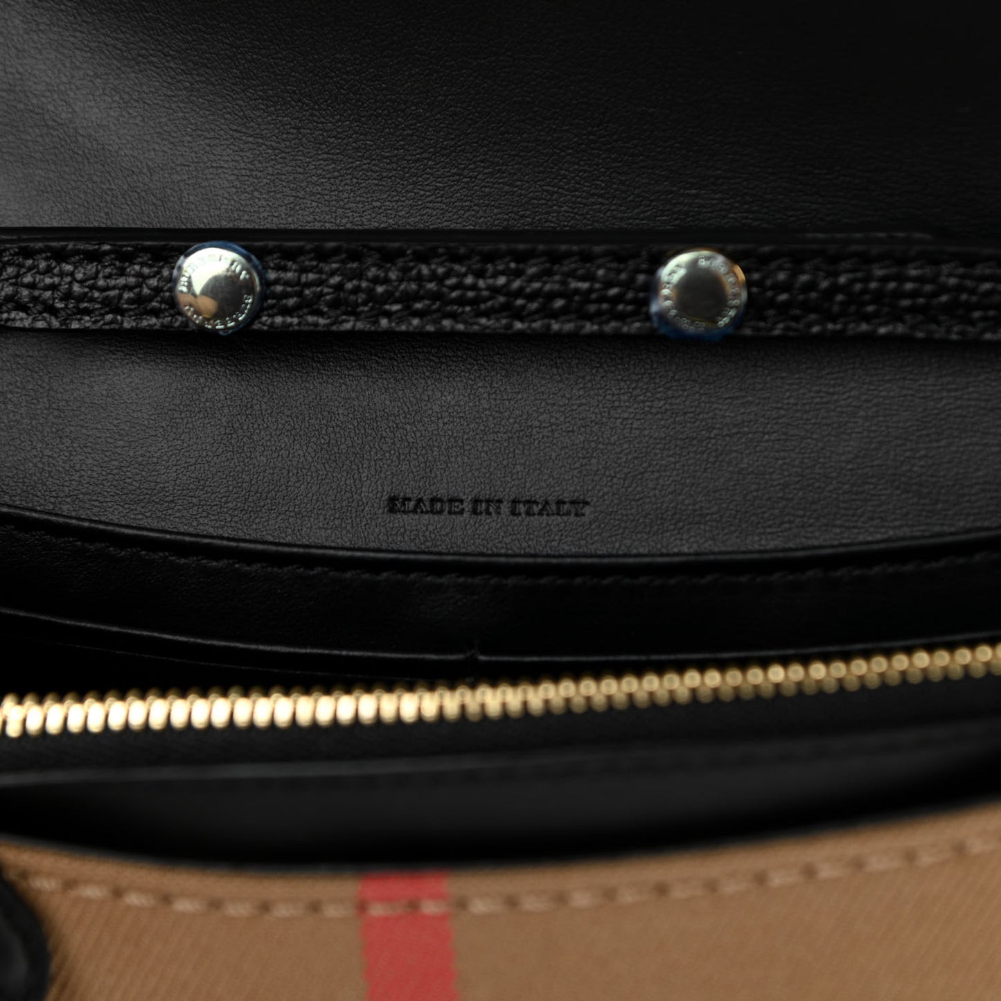 Derby Calfskin House Check Wallet On Chain Black