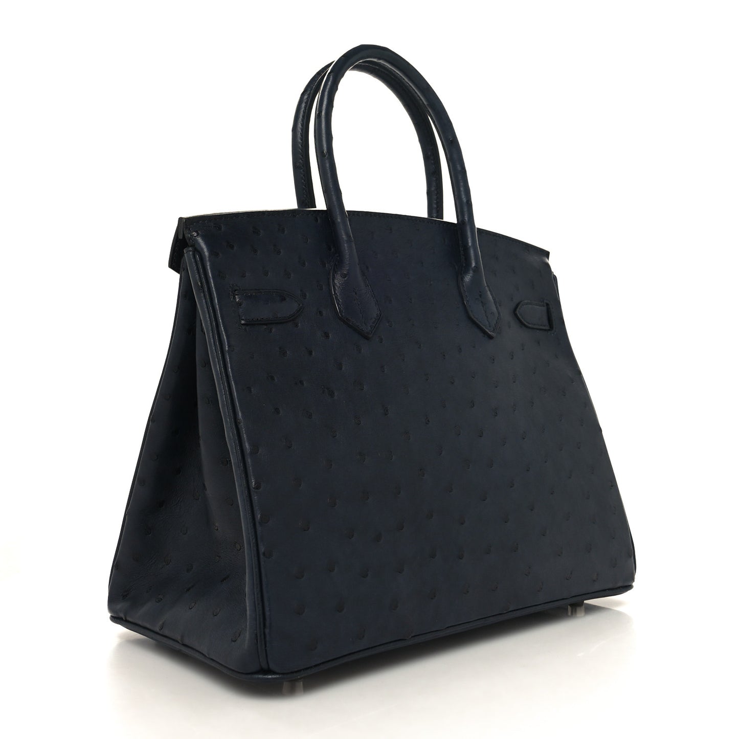 Ostrich Birkin 30 Bleu Indigo