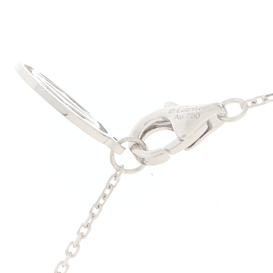 Cartier 18K White Gold Diamond .31ct 1895 Solitaire Pendant Necklace 3 of 7