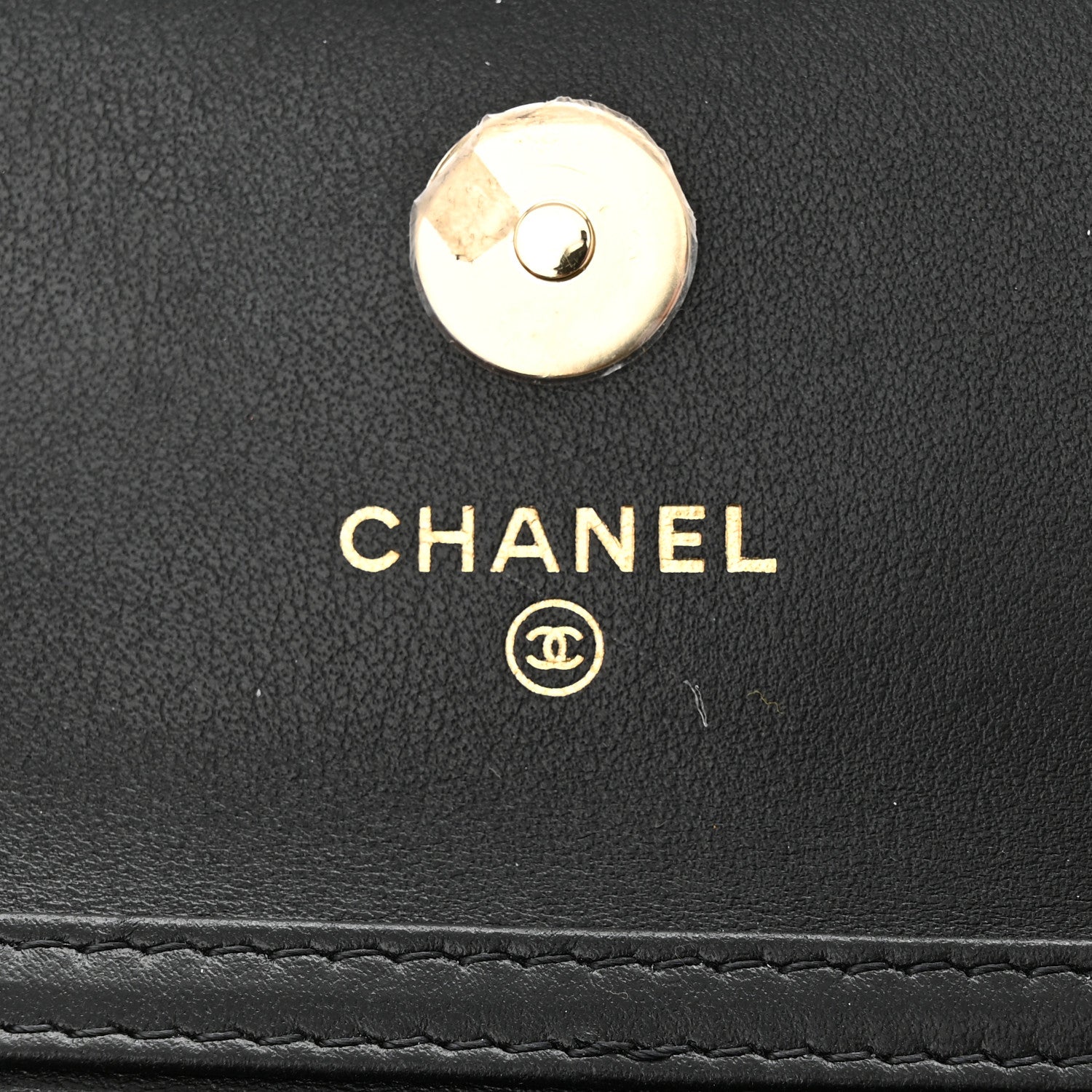Chanel Calfskin Quilted Maxi Pearls Card Holder Flap With Chain Black 6 of 11
