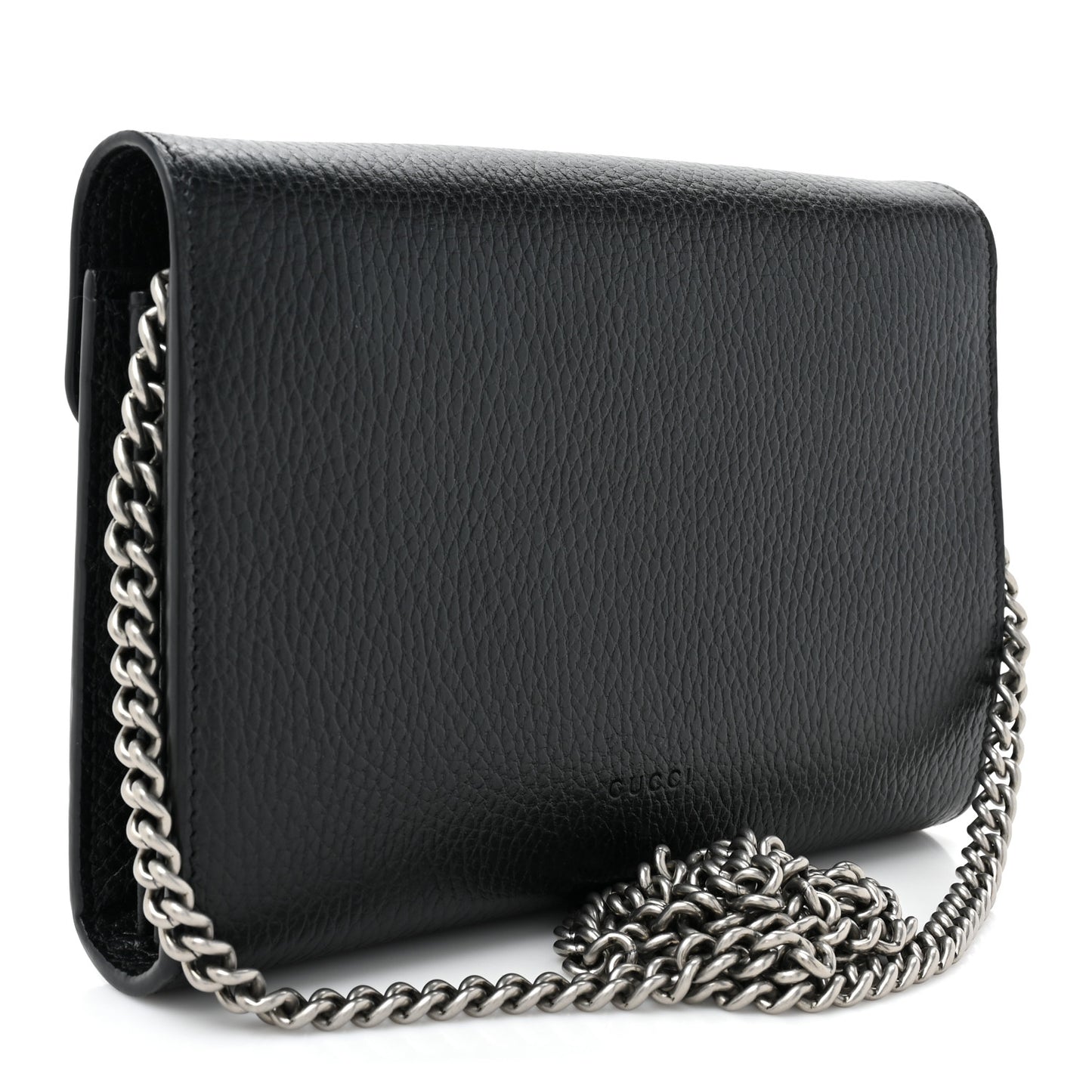 Calfskin Mini Dionysus Chain Wallet Black