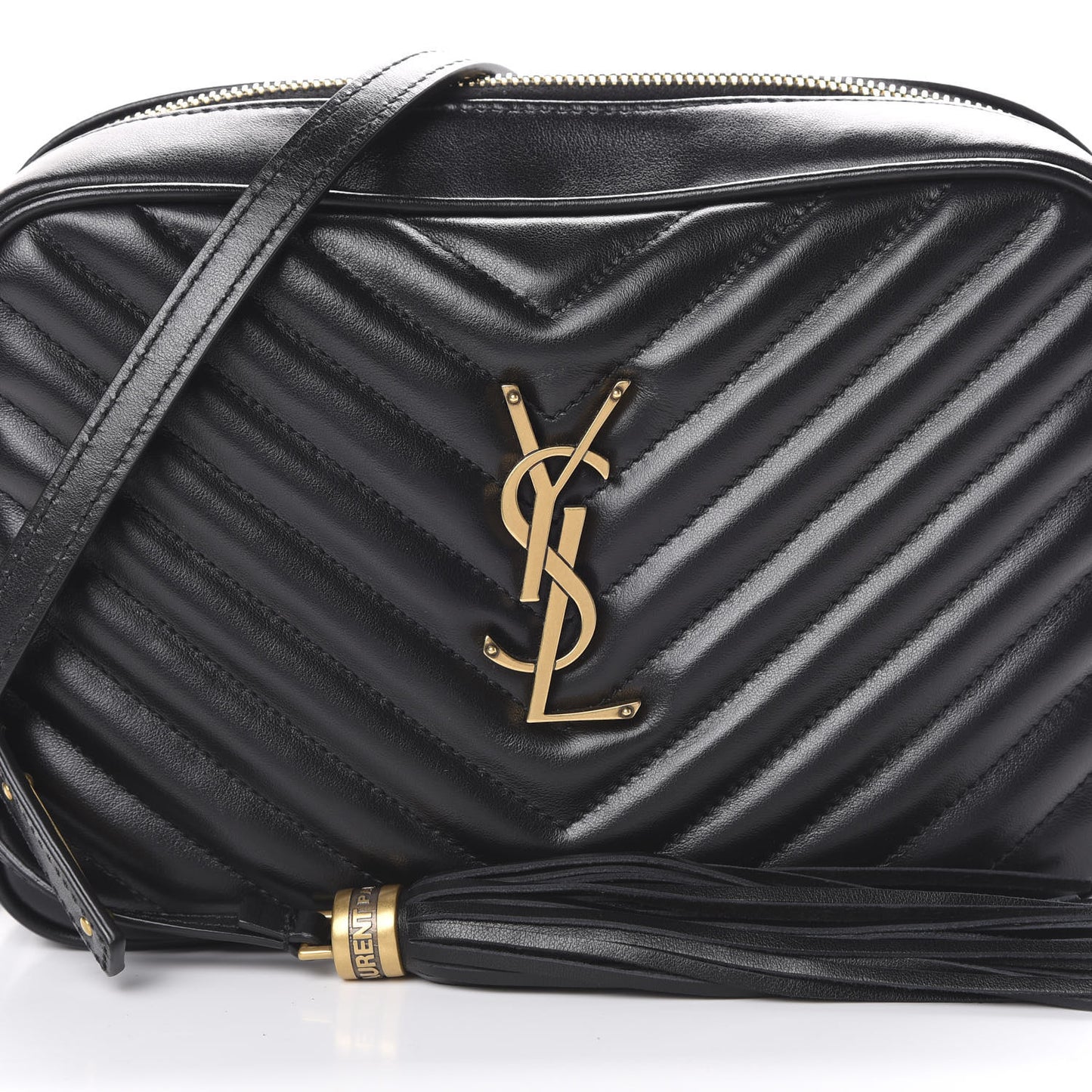 Calfskin Matelasse Monogram Lou Camera Bag Black