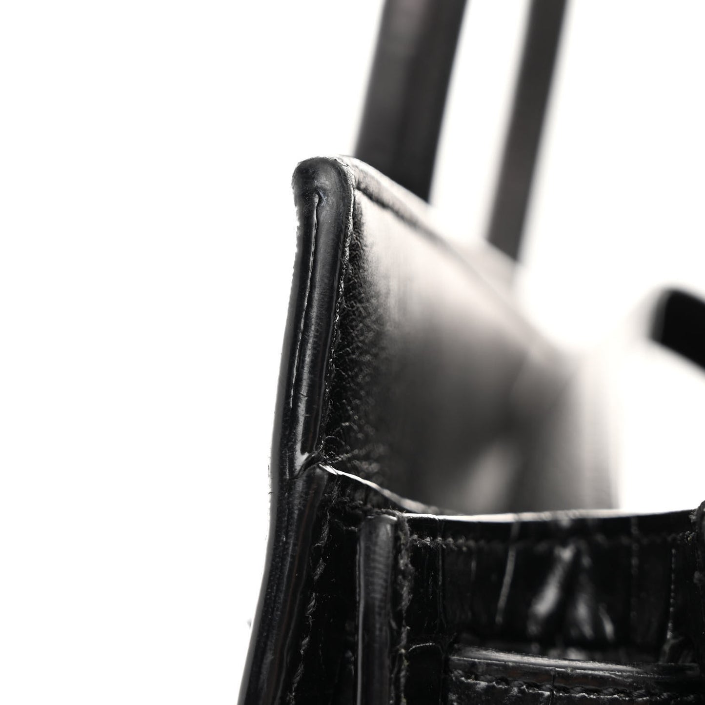 Calfskin Crocodile Embossed Small Sac de Jour Black