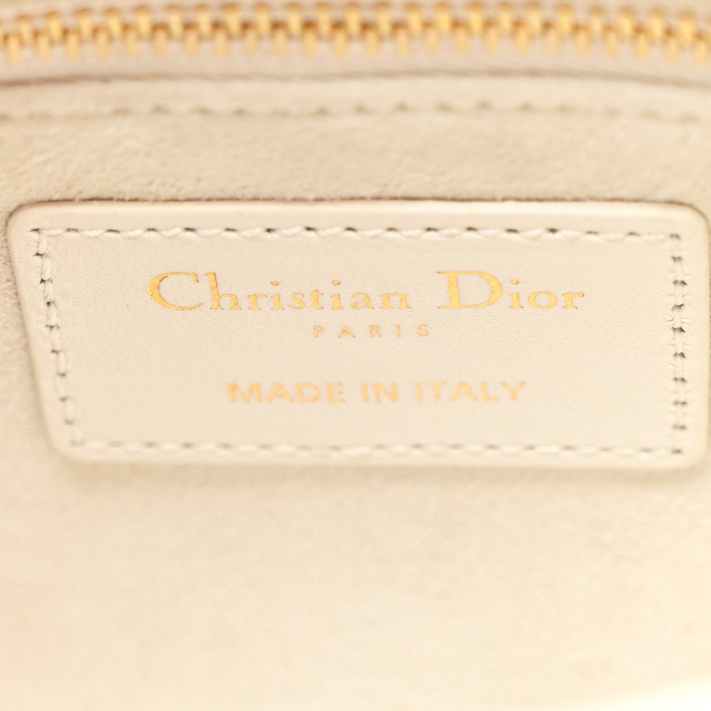 Lambskin Cannage Small My ABCDior Lady Dior White