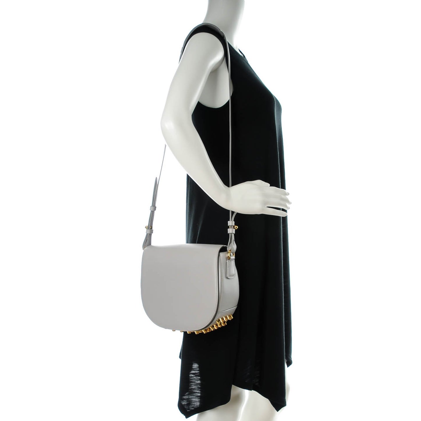 Calfskin Small Lia Sling Sweatshirt Pale Gold Hardware