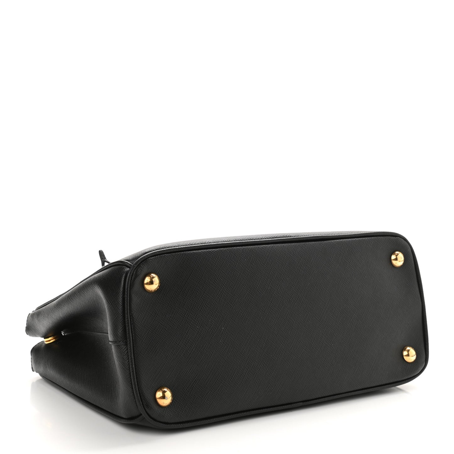 Saffiano Small Galleria Double Zip Tote Black
