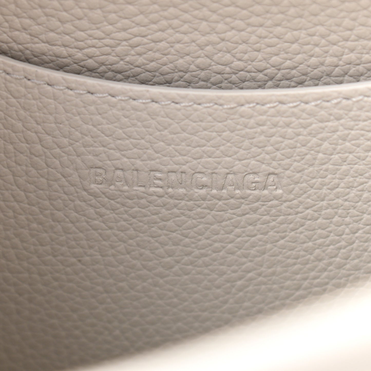 Grained Calfskin Neo Classic Silver Hardware S City Chalky White