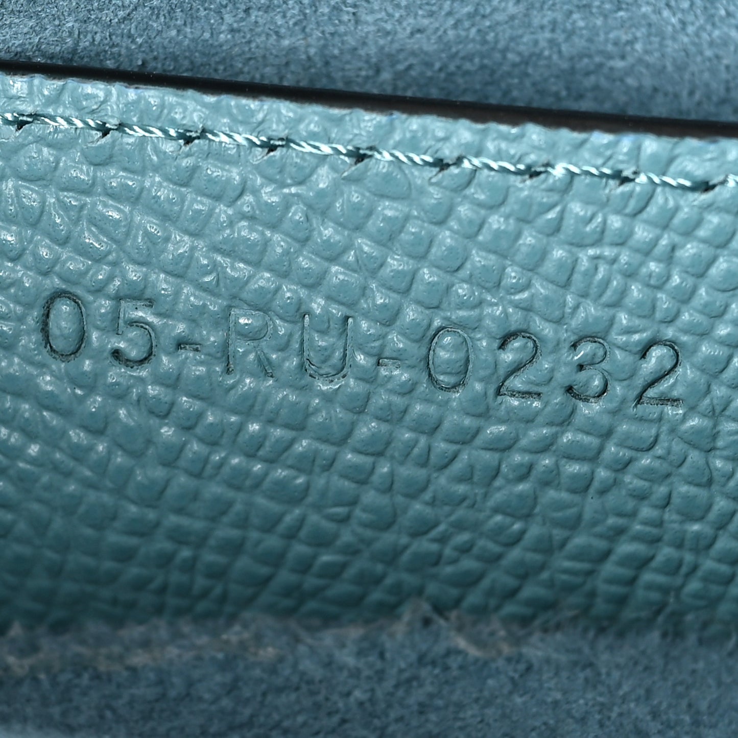 Grained Calfskin Saddle Bag Azure Blue