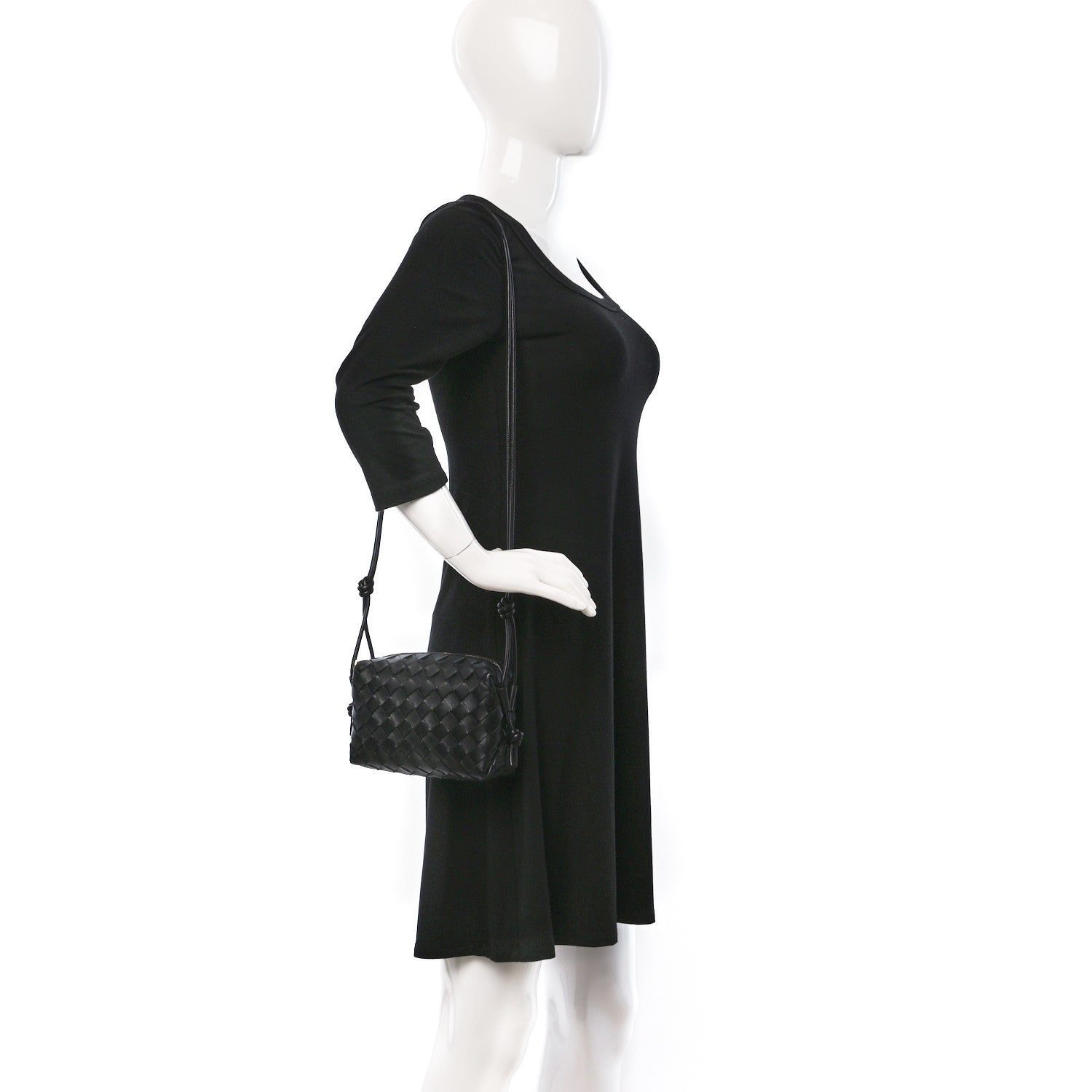 Bottega Veneta Nappa Intrecciato Mini Loop Camera Bag Black 2 of 8