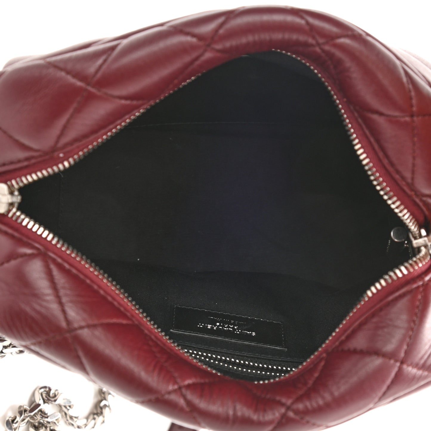Calfskin Y Quilted Monogram Small Loulou Bowling Bag Rouge Legion