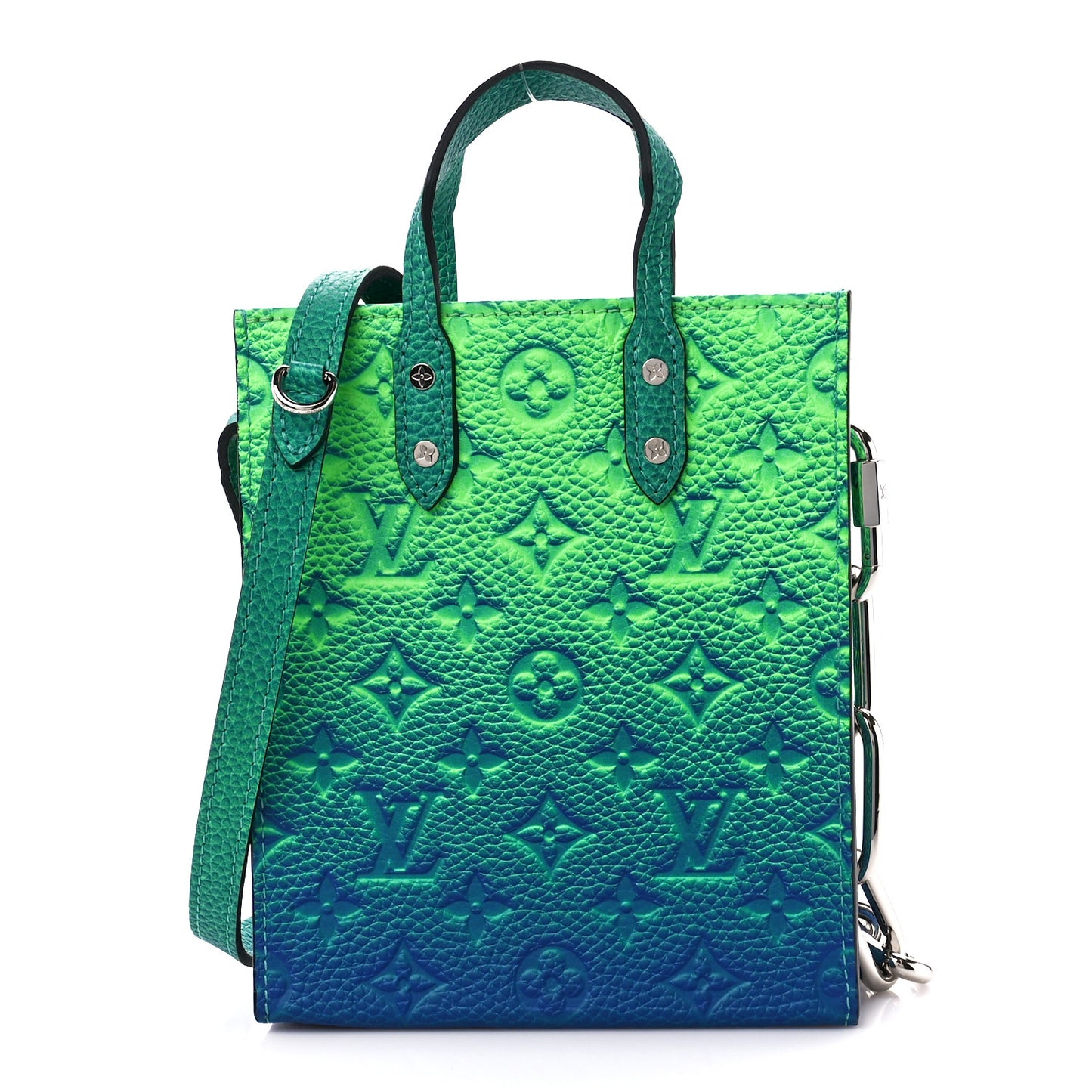 Taurillon Illusion Sac Plat XS Bleu Vert