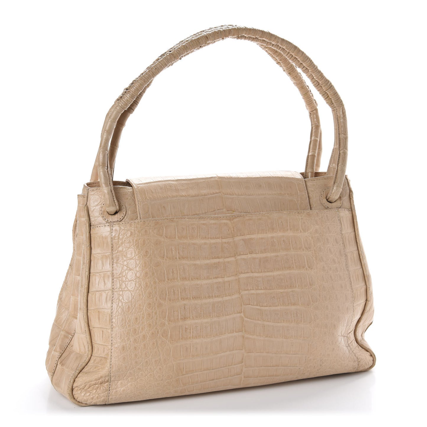 Crocodile Shoulder Bag Beige