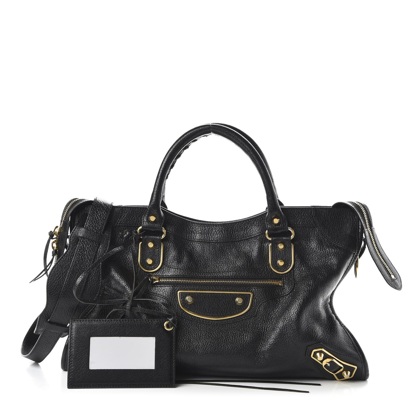 Chevre Gold Metallic Edge Hardware City Black