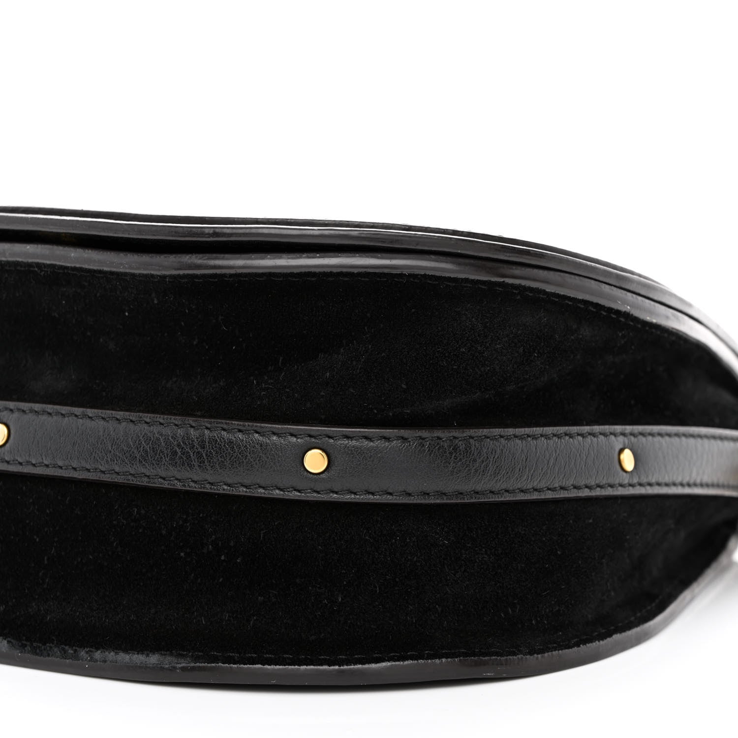 Chloe Calfskin Suede Medium Nile Bracelet Bag Black 10 of 11