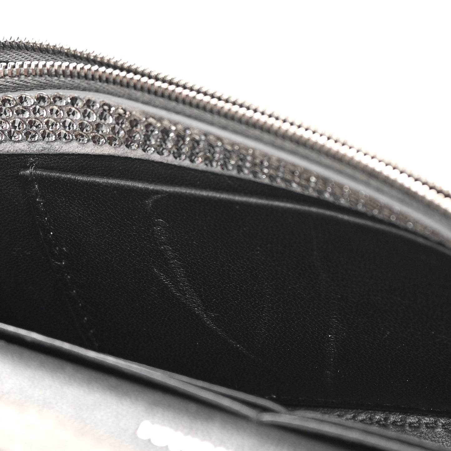 Strass Suede Hourglass Chain Bag Smoke Grey Crystal
