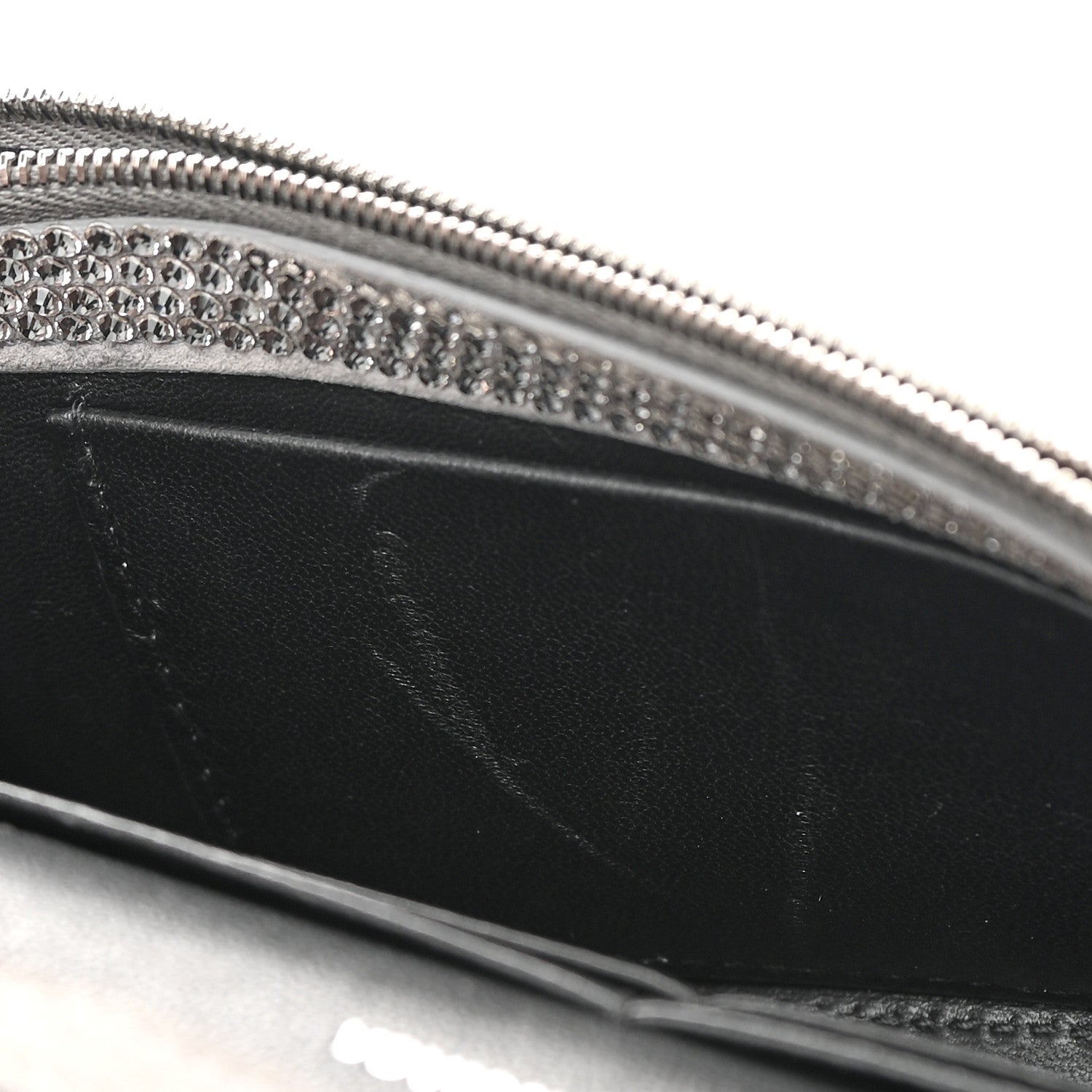 Balenciaga Strass Suede Hourglass Chain Bag Smoke Grey Crystal 12 of 16