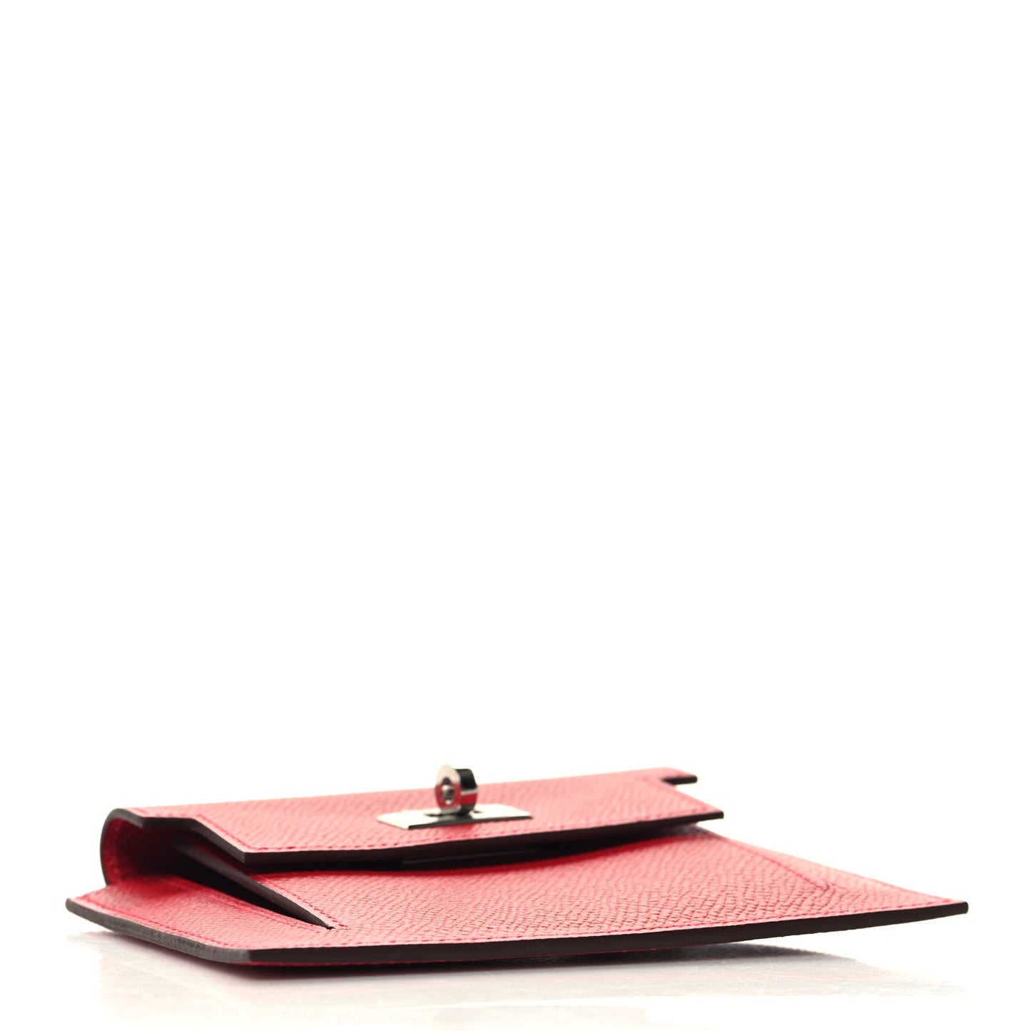 Epsom Kelly Pocket Compact Wallet Rouge Casaque