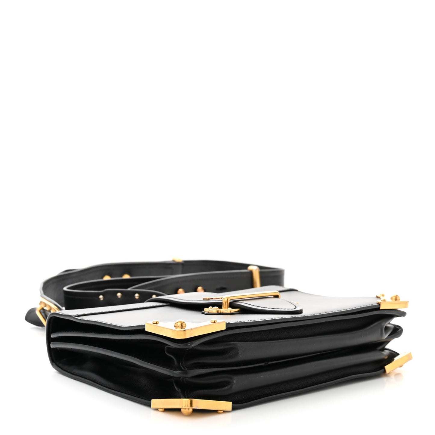 City Calf Saffiano Large Cahier Bag Black