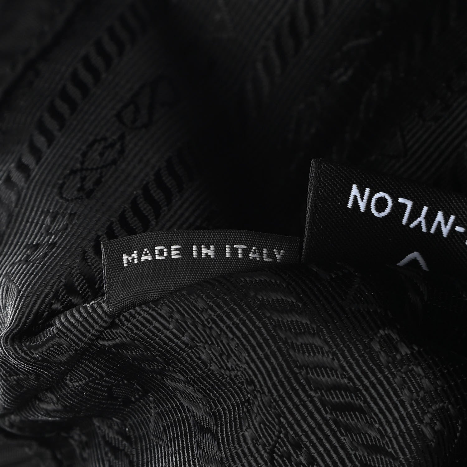 Prada Saffiano Tessuto Nylon Vela Bucket Wristlet Black 7 of 9