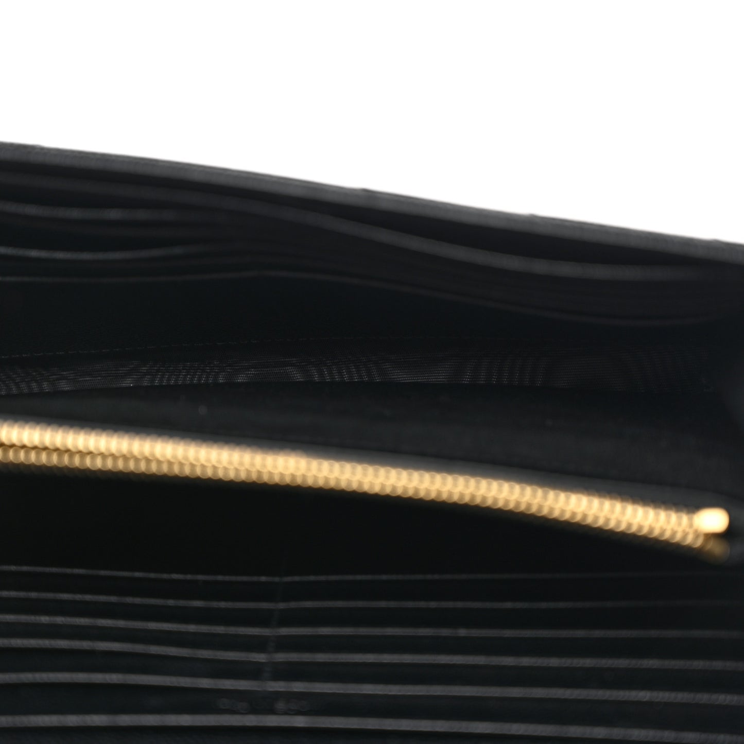 Grain De Poudre Matelasse Chevron Monogram Chain Wallet Black