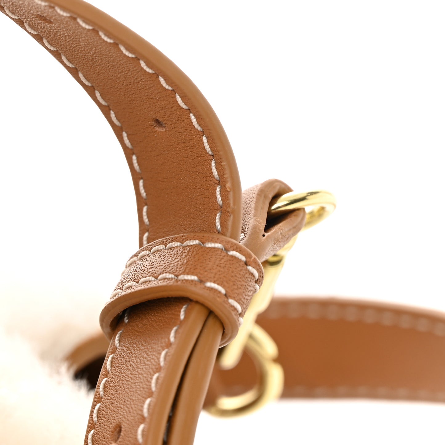 Calfskin Shearling Mini Pashli Satchel Brown