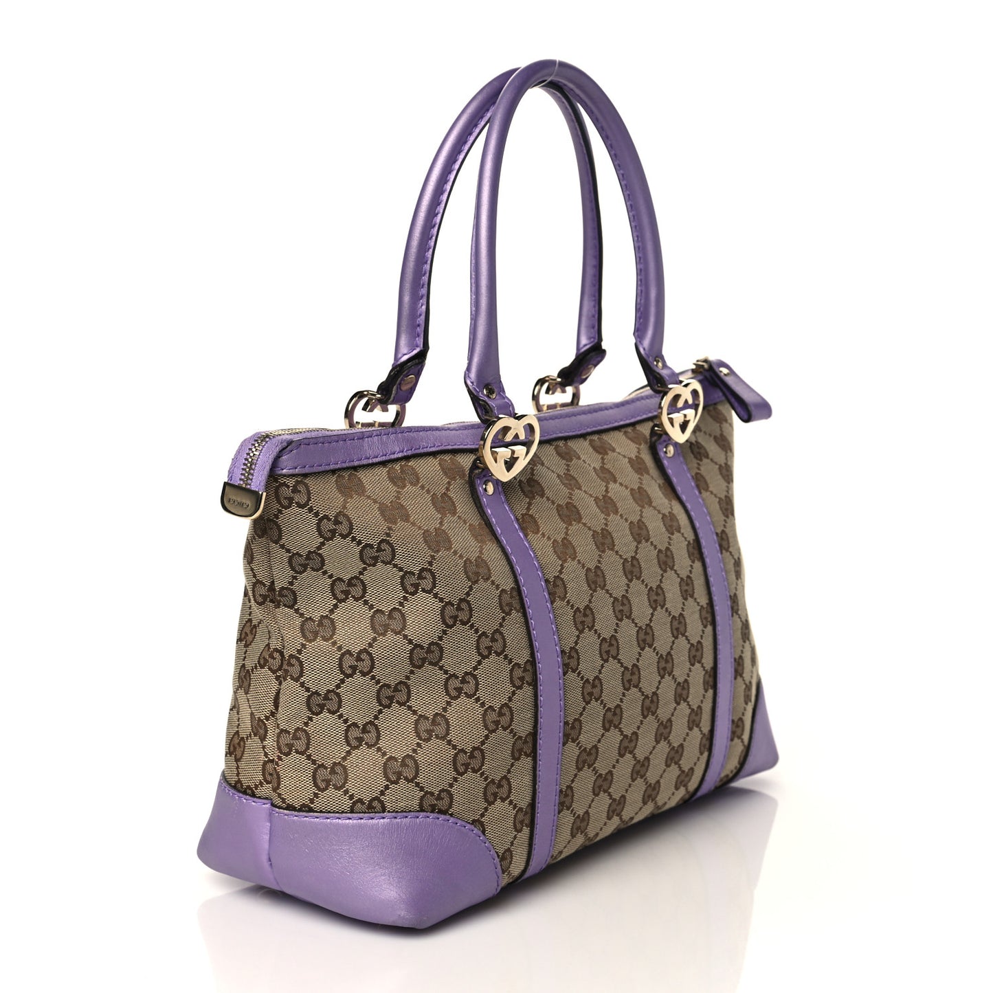 Monogram Small Lovely Heart Tote Purple