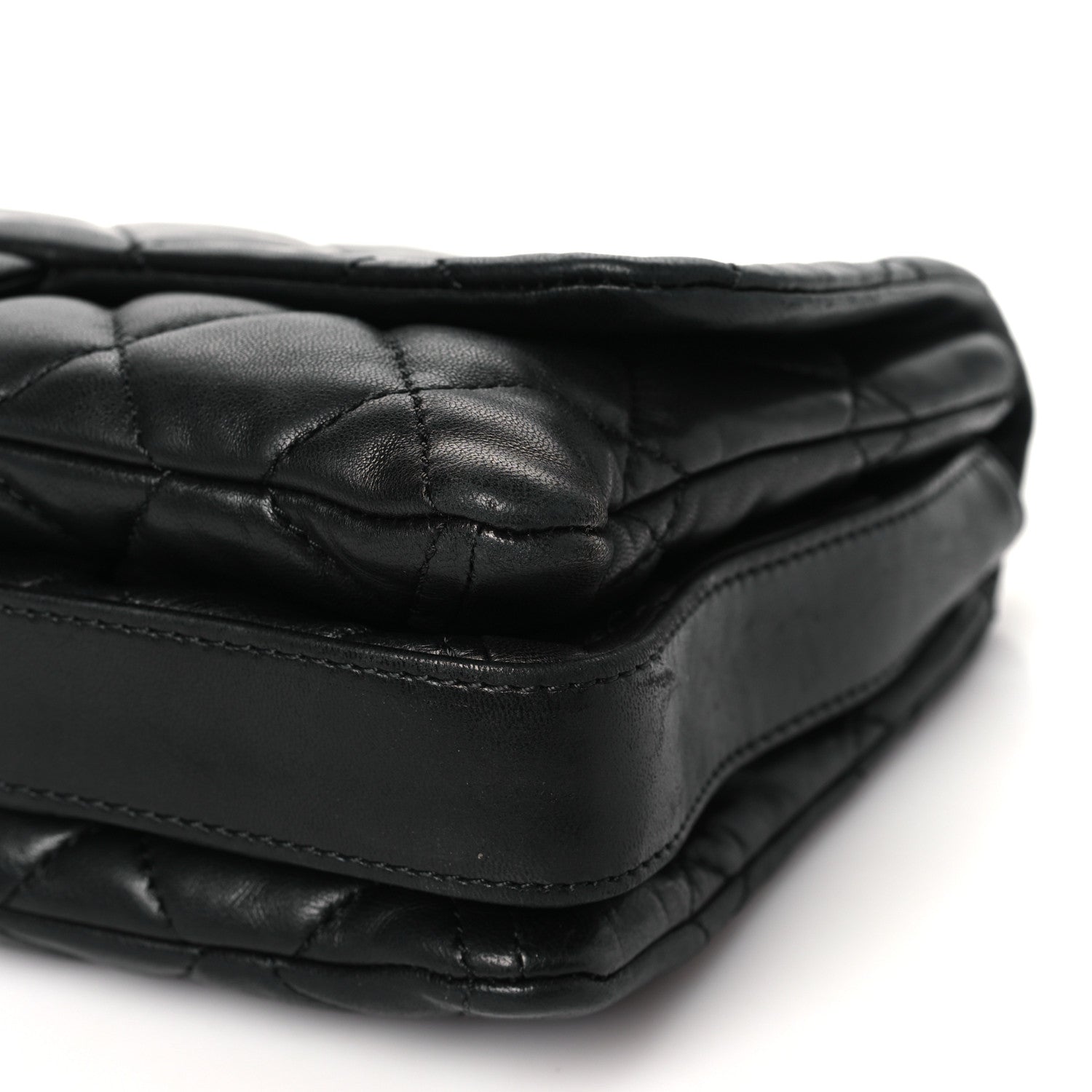 Chanel Lambskin Quilted Jumbo 3 Flap Black 9 of 10