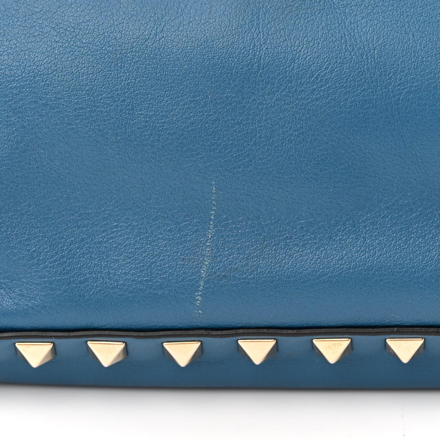 Vitello Small Rockstud Tote Blue Delft