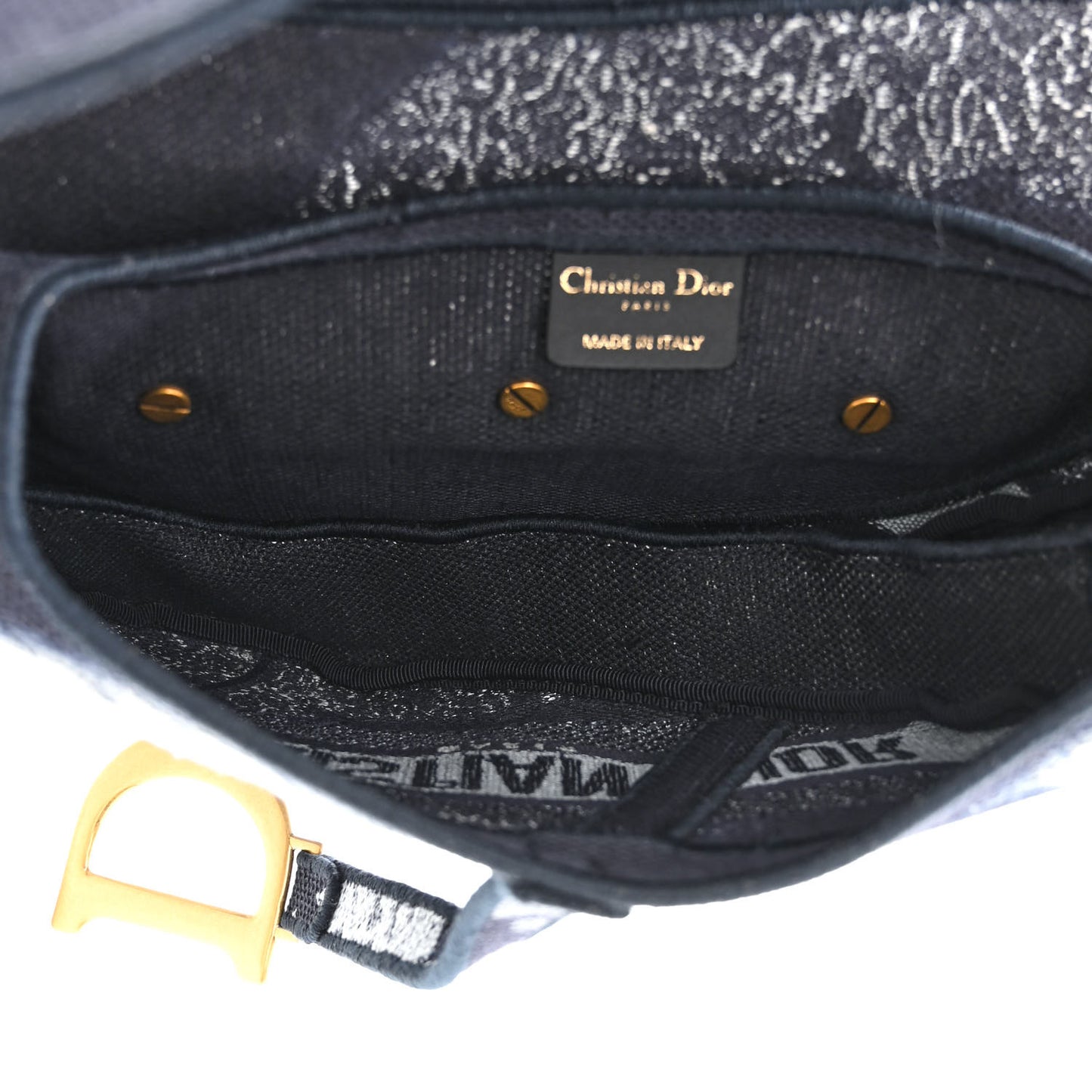 Canvas Embroidered Tie Dye Saddle Bag Blue Multicolor