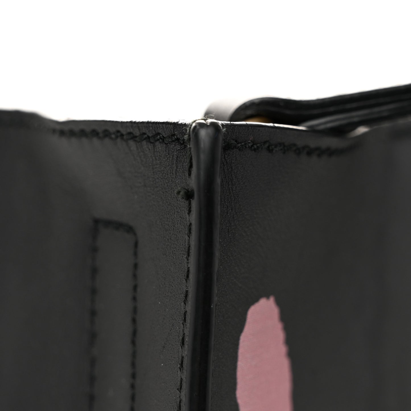 Calfskin GucciGhost Real Medium XL Tote Black Pink