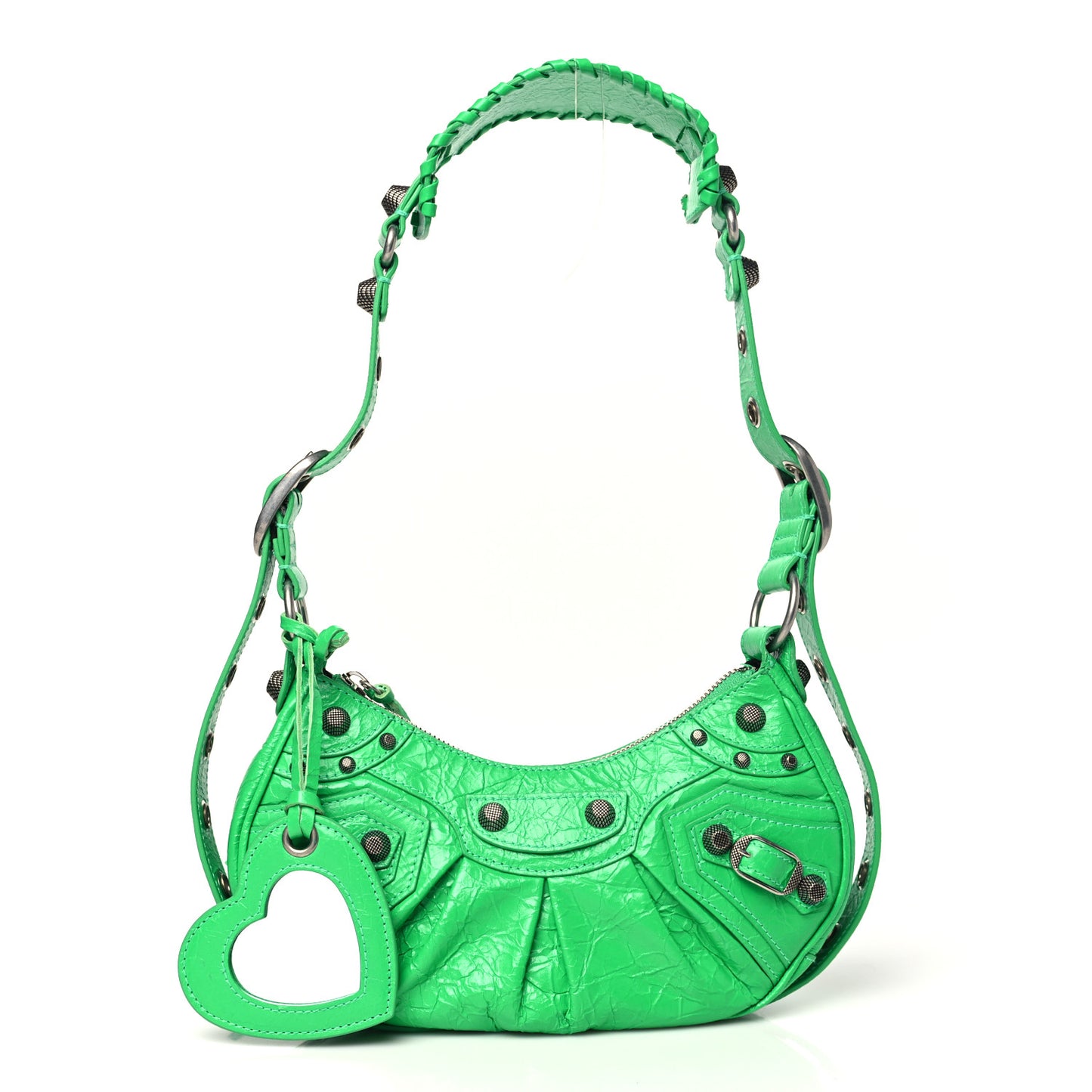 Agneau Arena Le Cagole Shoulder Bag XS Kelly Green