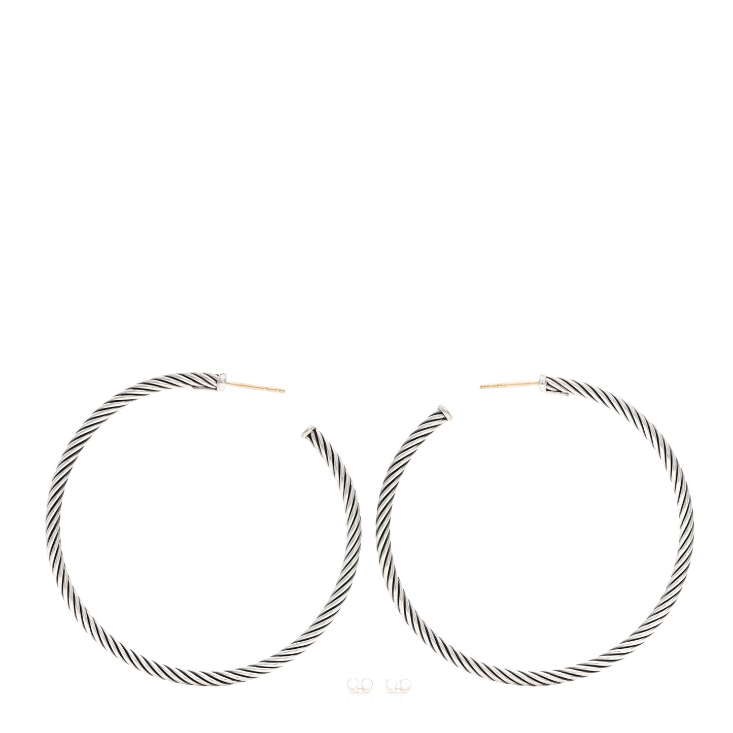 Sterling Silver Extra Large Cable Classics Hoop Earrings
