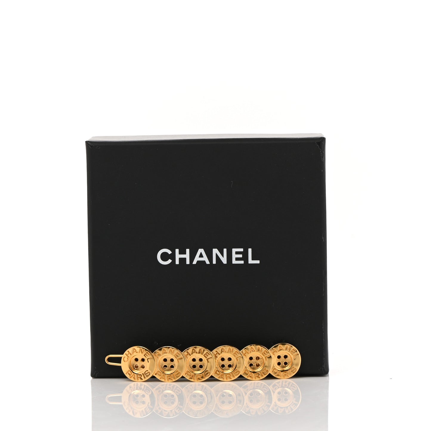Button Paris CC Hair Clip Barrette Gold