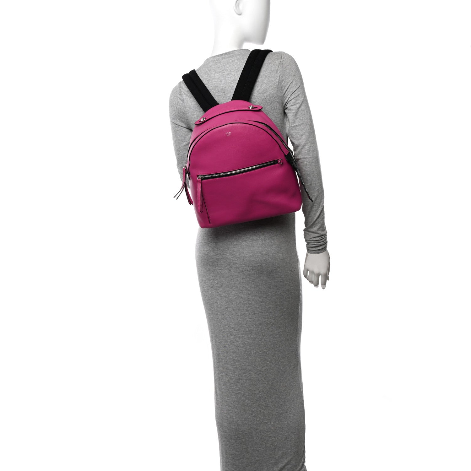 Fendi Vitello Dolce Croc Tail Backpack Magenta 2 of 10
