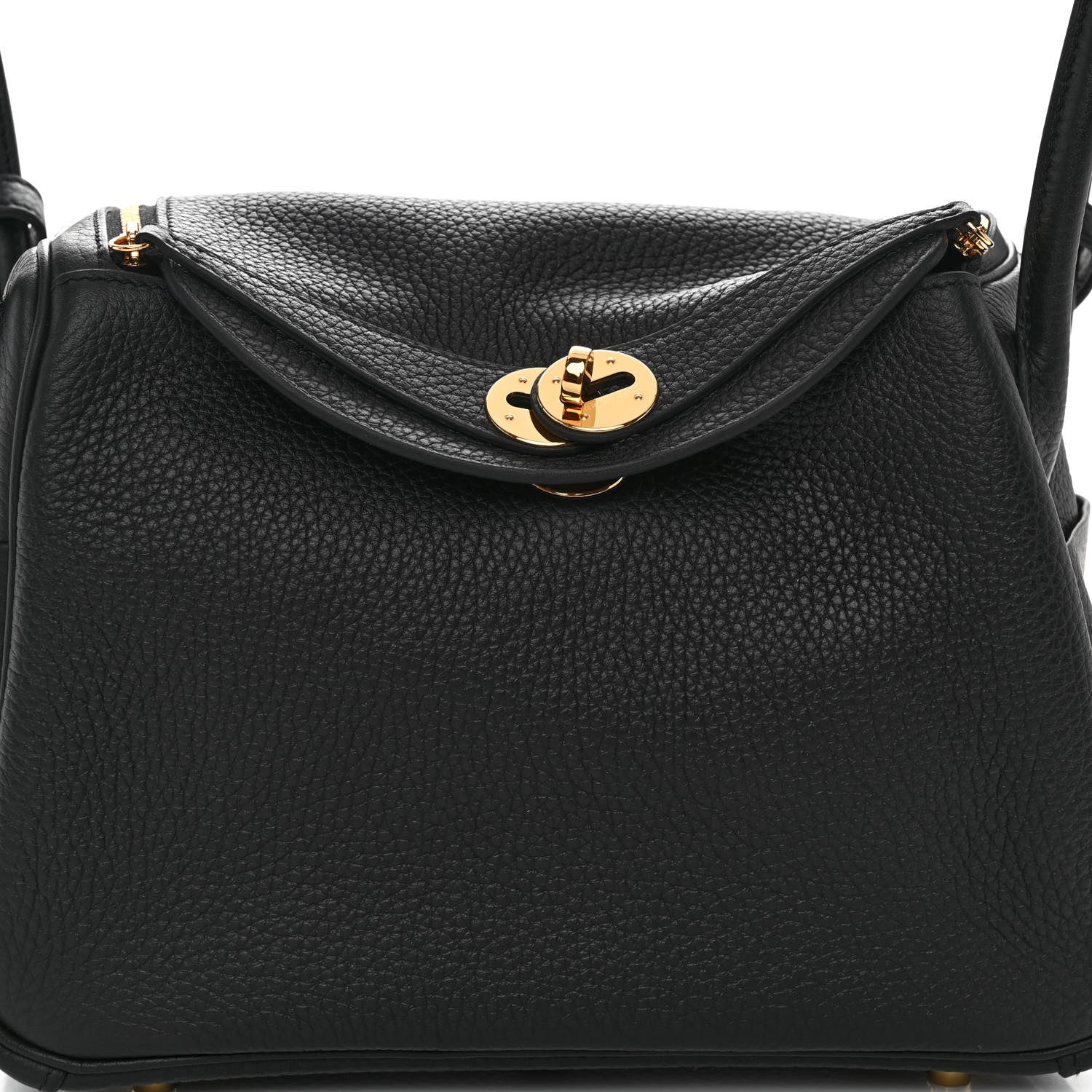 Hermes Taurillon Clemence Lindy 26 Black 7 of 10