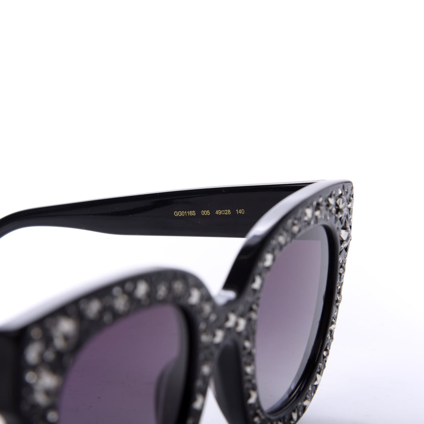 Acetate Stars Cat Eye Sunglasses GG0116S Black