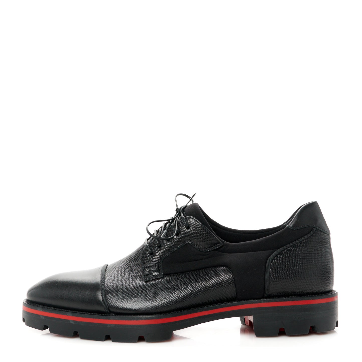 Smooth Textured Calfskin Neoprene Mika Sky Mens Flats 40 Black