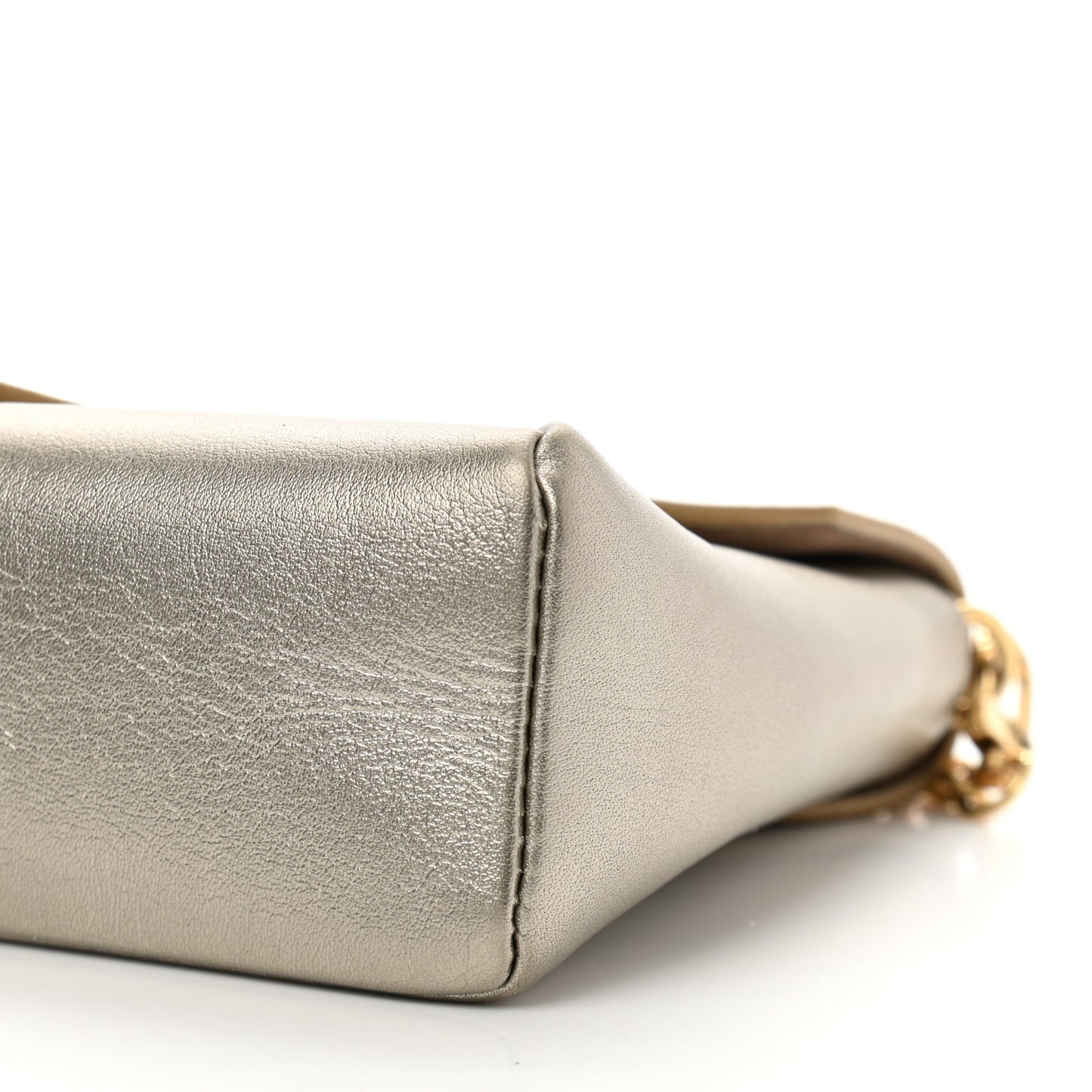 Metallic Calfskin Love Note Gold Bronze