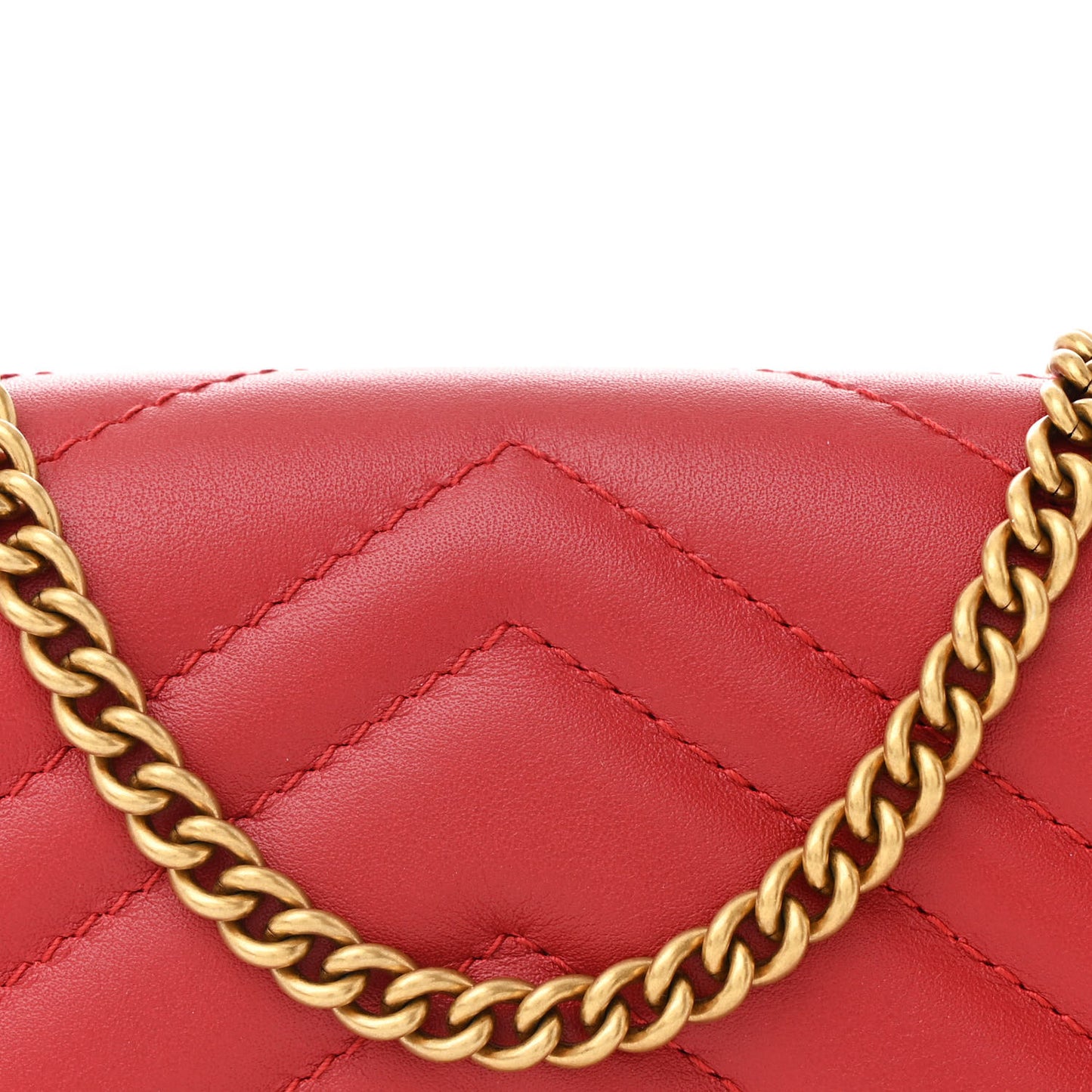 Calfskin Matelasse GG Marmont Mini Bag Hibiscus Red