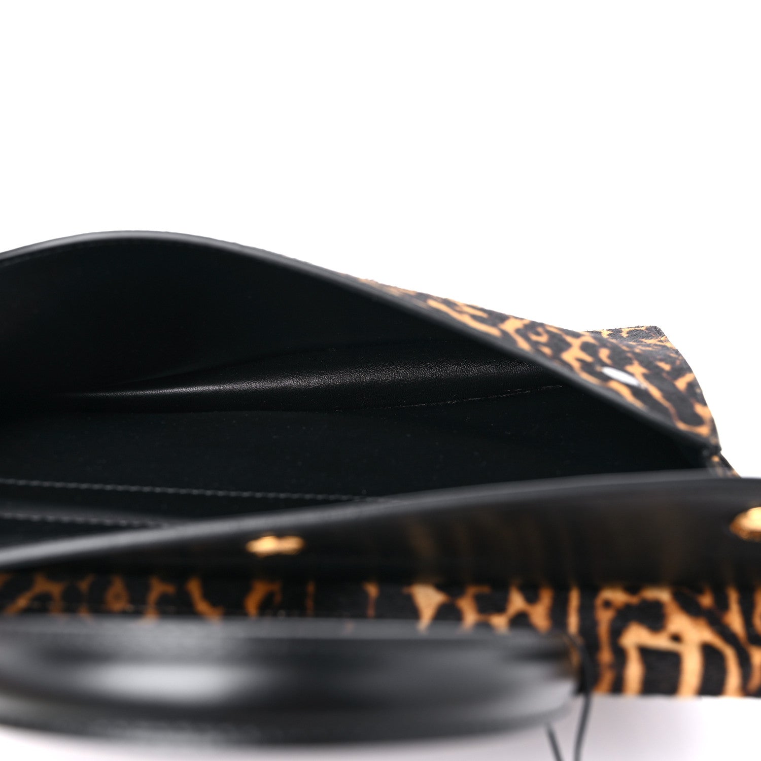 Burberry Calf Hair Leopard Print Small Title Bag with Pocket Black 6 of 10